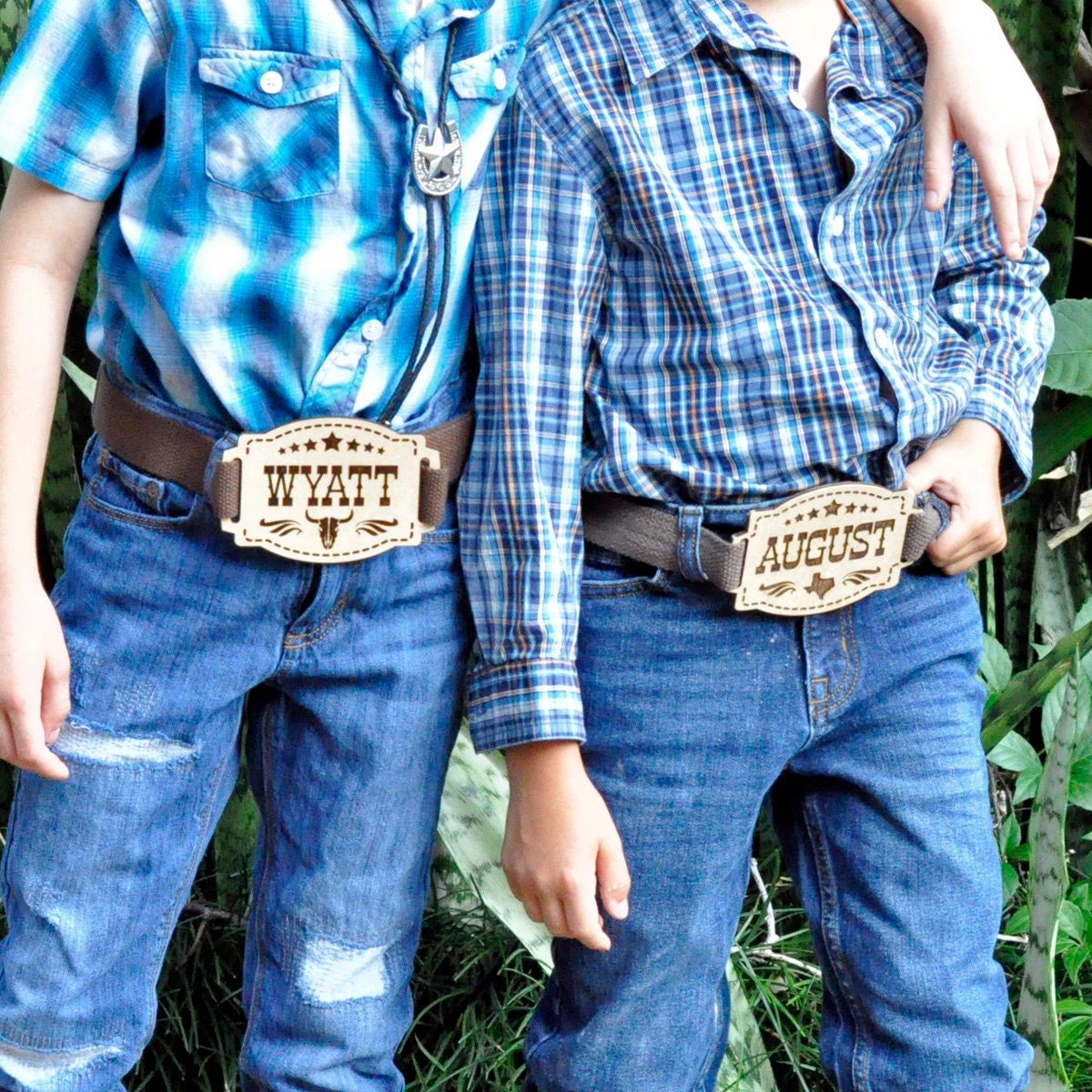 Personalized Wood Belt Buckles for Kids - WhiskerWorks