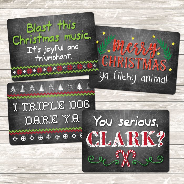 Christmas Holiday Movie Plastic Signs