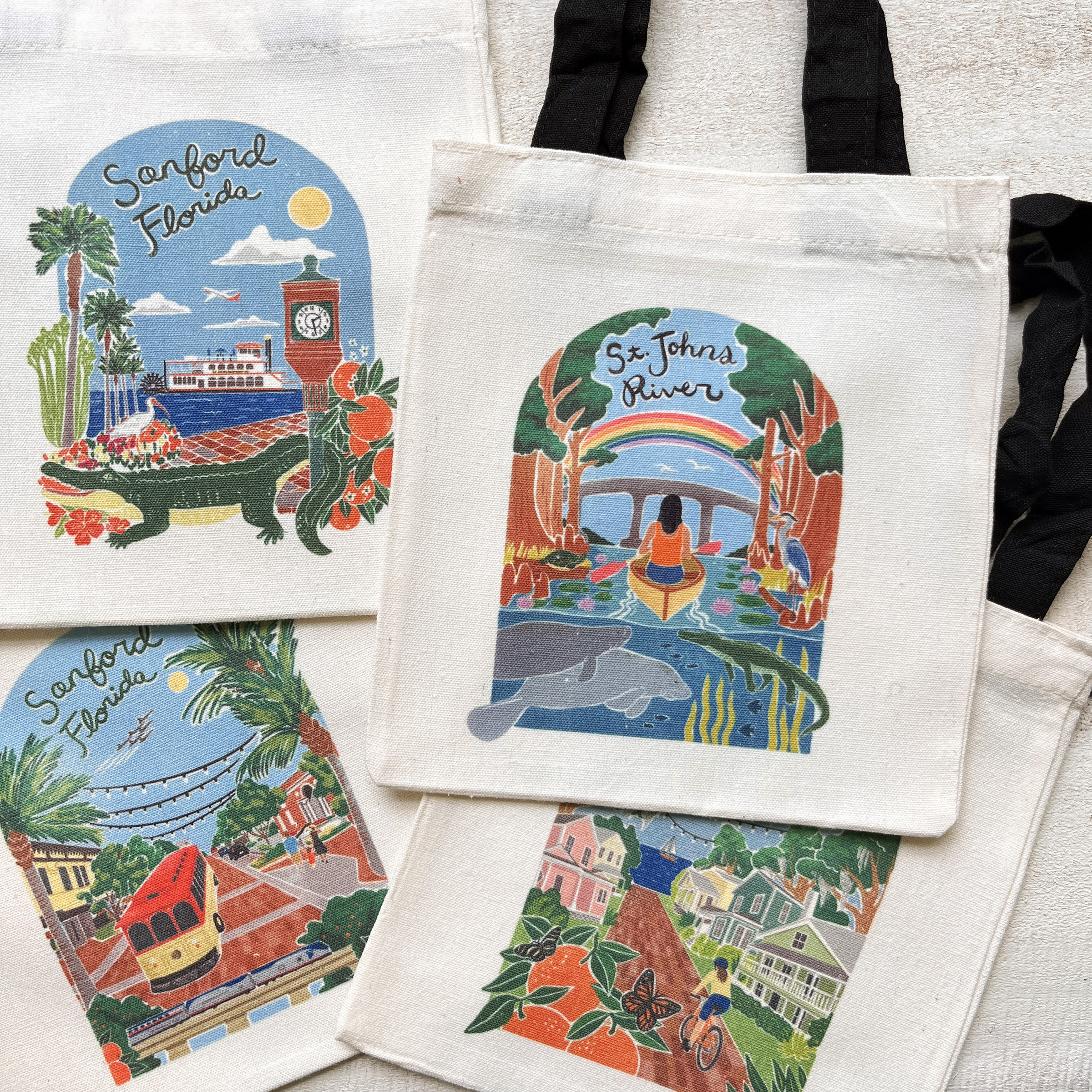 Tote Bag Assortment Sanford 8" Tote Bags - Image 1