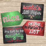 Christmas Holiday Plastic Photobooth Signs