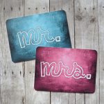 Mr & Mrs, Thank you Plastic photo booth signs