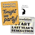 Happy New Year plastic photo booth signs