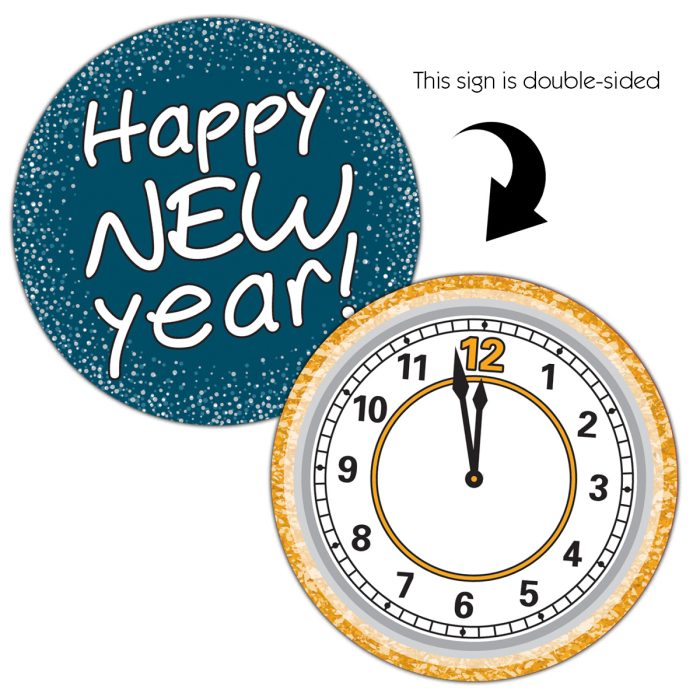 Happy New Year plastic photo booth signs