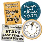 Happy New Year plastic photo booth signs