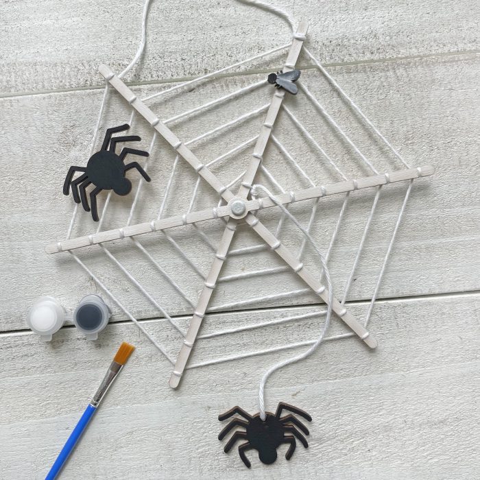 Glowing Spiderweb Halloween craft kit