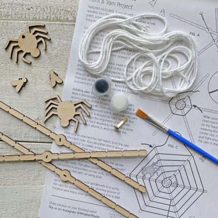 Glowing Spiderweb Halloween craft kit