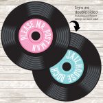 1950s Retro Party Mix - Set of 4 Photo Booth Signs - Image 4