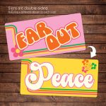 1960s Groovy Party Mix - Set of 4 Photo Booth Signs - Image 2