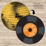1970s Disco Party Mix - Set of 4 Photo Booth Signs - Image 2