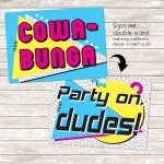 1980s Rad Party Mix - Set of 4 Photo Booth Signs - Image 2
